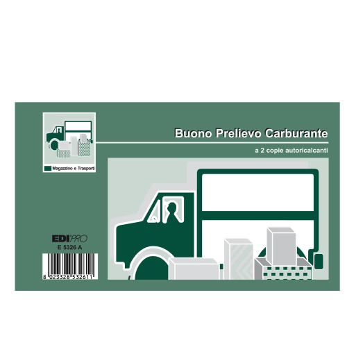 EDIPRO BLOCCO SCHEDE CARBURANTE AUTOCOPIANTE 2 COPIE 99X170MM 100 FOGLI CONF 10 Pz.